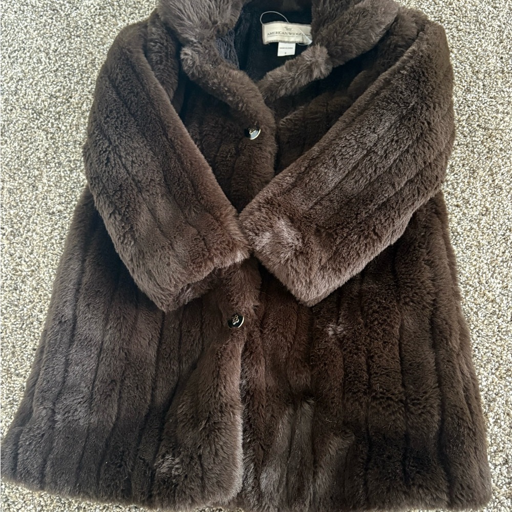Brown Faux Fur Coat